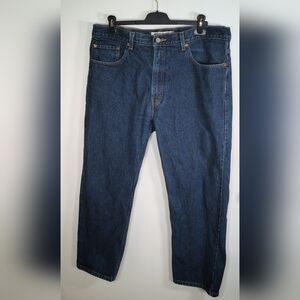 Levi Strauss & Co Regular Fit 100% Cotton Dark Wash Blue Jeans Men's W 38 L29
